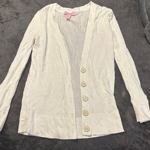 Lilly Pulitzer Cream Button-Up Cardigan